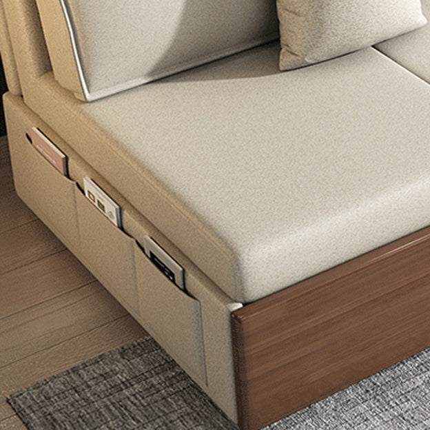 Cushion Back Sofa Futon Armless Convertible Sofa with Storage Clearhalo 'furn' 'furn_futons' 'Furniture' 'Futons & Daybeds' 'Futons' 'Living Room Furniture' 6433738