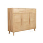 Modern Cabinet Rectangle With Doors Solid Wood with Shelves Accent Cabinet