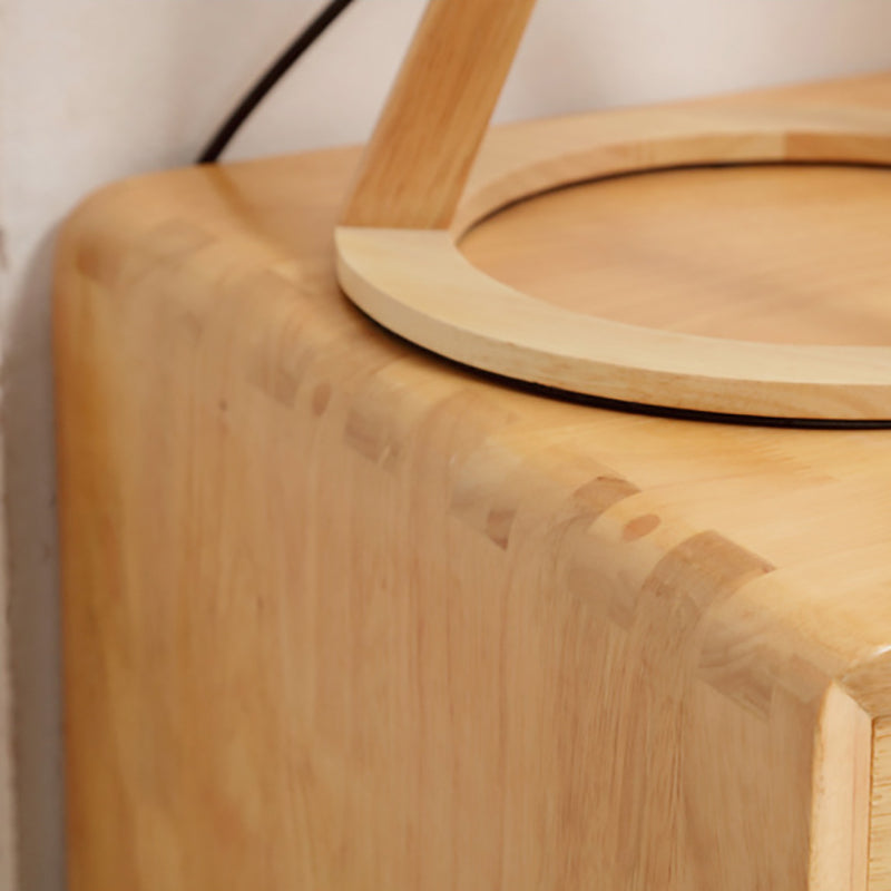 Modern Cabinet Rectangle With Doors Solid Wood with Shelves Accent Cabinet