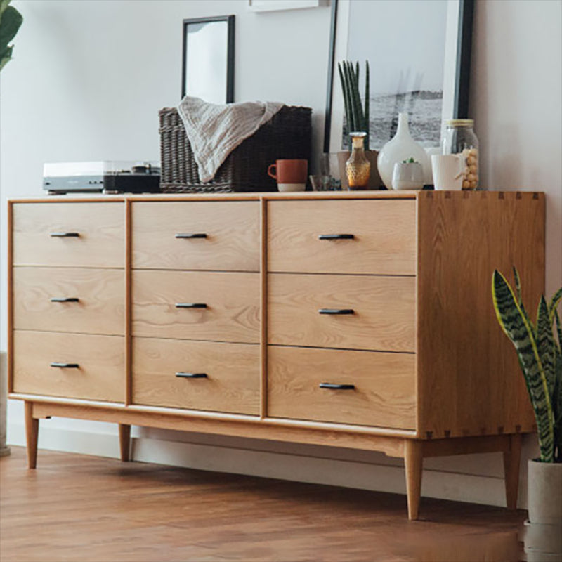 Modern Chest Rectangle Solid Wood 9 - Drawer Straight Legs Accent Chest Clearhalo 'Cabinets & Chests' 'cabinets_chests' 'furn' 'furn_cabinets_chests' 'Furniture' 'Living Room Furniture' 6433780