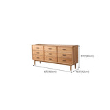 Modern Chest Rectangle Solid Wood 9 - Drawer Straight Legs Accent Chest Clearhalo 'Cabinets & Chests' 'cabinets_chests' 'furn' 'furn_cabinets_chests' 'Furniture' 'Living Room Furniture' 6433786