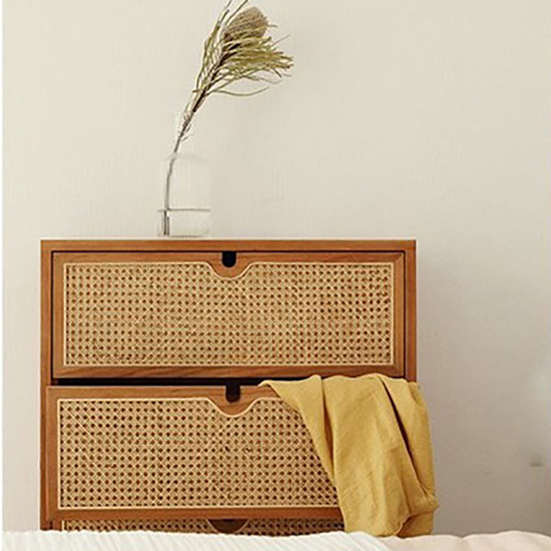 Contemporary Chest Rectangle Wicker&Rattan with Drawer Accent Chest Clearhalo 'Cabinets & Chests' 'cabinets_chests' 'furn' 'furn_cabinets_chests' 'Furniture' 'Living Room Furniture' 6433797