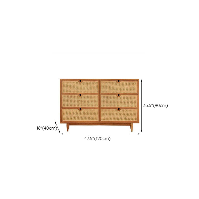 Contemporary Chest Rectangle Wicker&Rattan with Drawer Accent Chest Clearhalo 'Cabinets & Chests' 'cabinets_chests' 'furn' 'furn_cabinets_chests' 'Furniture' 'Living Room Furniture' 6433803