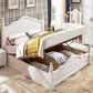 Victorian White Standard Bed in Solid Wood with Panel Headboard Storage Included Clearhalo 'Bedroom Furniture' 'Beds' 'furn' 'furn_beds' 'Furniture' 6433805