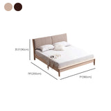 Crame de lit en bois massif nordique avec tête de lit 35,4 pouces haut en panneau haut en cendres