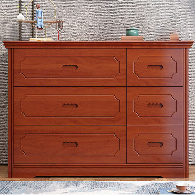 Mid-Century Chest Modern Solid Wood 6 - Drawer Standard Accent Chest Clearhalo 'Cabinets & Chests' 'cabinets_chests' 'furn' 'furn_cabinets_chests' 'Furniture' 'Living Room Furniture' 6433846
