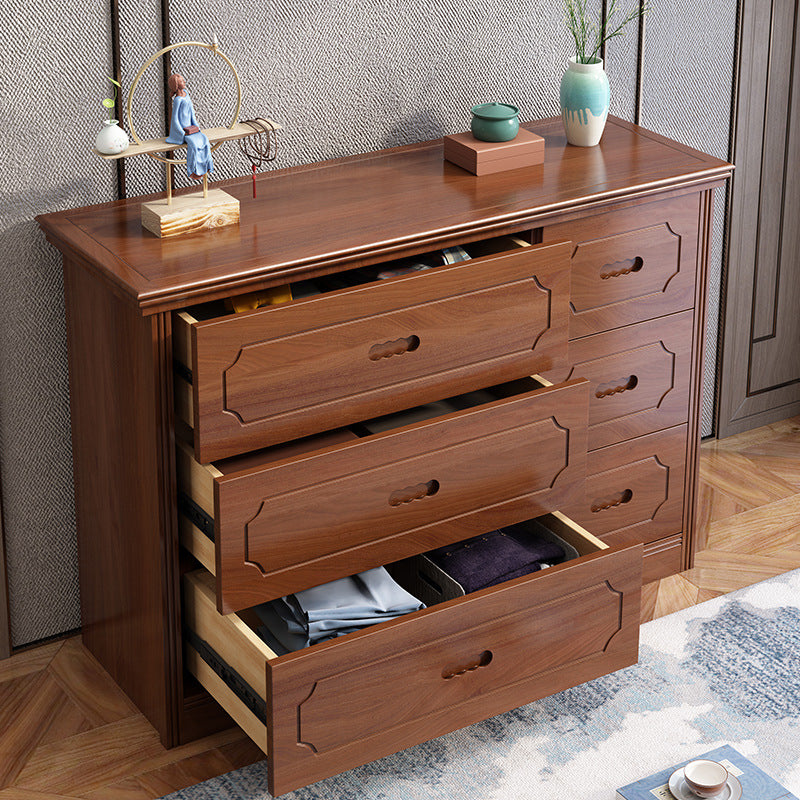 Mid-Century Chest Modern Solid Wood 6 - Drawer Standard Accent Chest Clearhalo 'Cabinets & Chests' 'cabinets_chests' 'furn' 'furn_cabinets_chests' 'Furniture' 'Living Room Furniture' 6433848