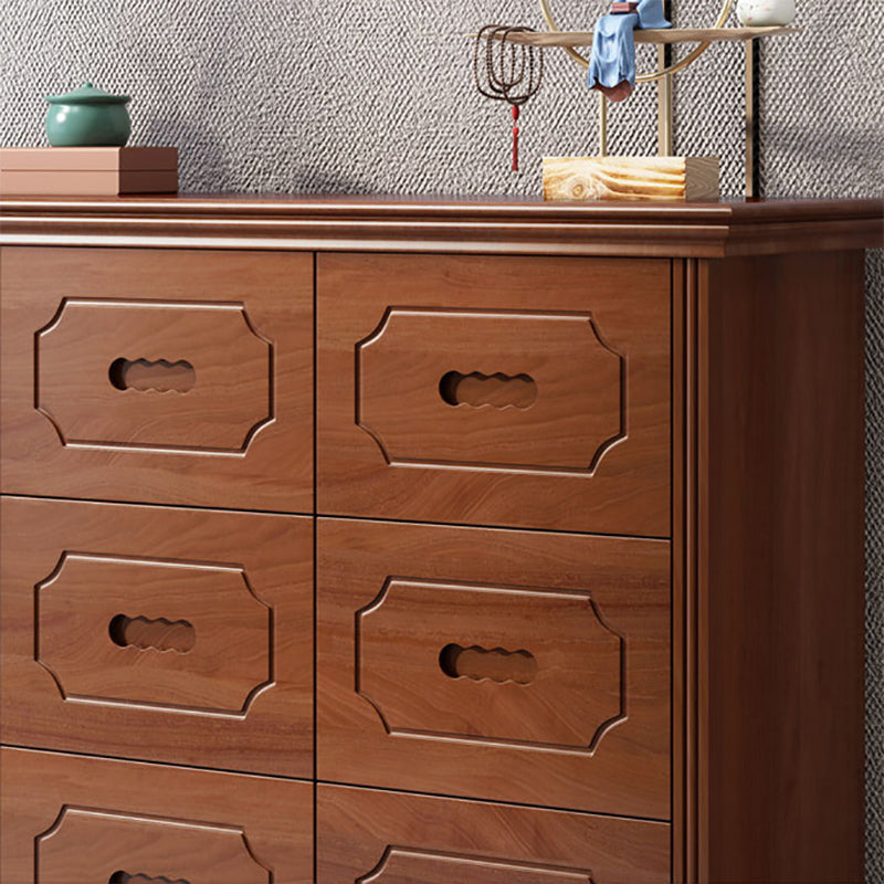 Mid-Century Chest Modern Solid Wood 6 - Drawer Standard Accent Chest Clearhalo 'Cabinets & Chests' 'cabinets_chests' 'furn' 'furn_cabinets_chests' 'Furniture' 'Living Room Furniture' 6433853