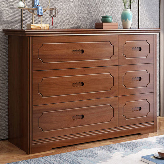 Mid-Century Chest Modern Solid Wood 6 - Drawer Standard Accent Chest Clearhalo 'Cabinets & Chests' 'cabinets_chests' 'furn' 'furn_cabinets_chests' 'Furniture' 'Living Room Furniture' 6433856