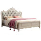 Victorian Style Wood Bed Frame Upholstered Tufted Standard Bed with Nailhead Clearhalo 'Bedroom Furniture' 'Beds' 'furn' 'furn_beds' 'Furniture' 6433862