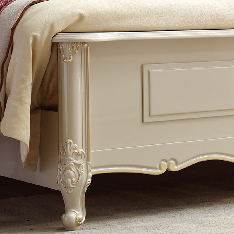 Victorian Style Wood Bed Frame Upholstered Tufted Standard Bed with Nailhead Clearhalo 'Bedroom Furniture' 'Beds' 'furn' 'furn_beds' 'Furniture' 6433863