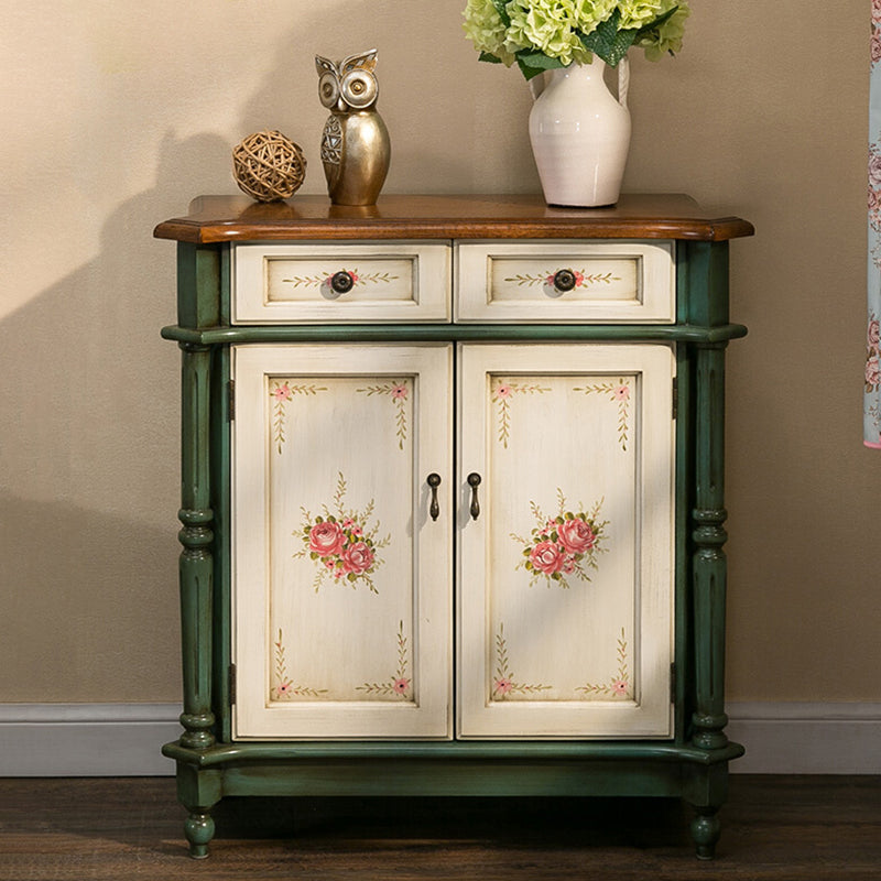 33.07" Tall Wood 2 - Drawer Cabinet 2 Door Accent Cabinet - Wood Clearhalo 'Cabinets & Chests' 'cabinets_chests' 'furn' 'furn_cabinets_chests' 'Furniture' 'Living Room Furniture' 6433870