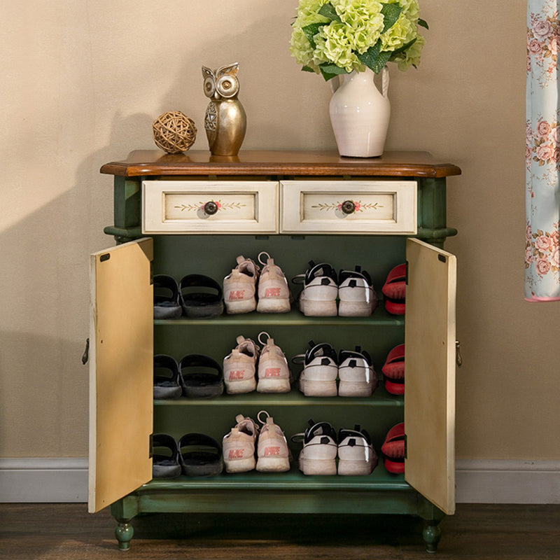 33.07" Tall Wood 2 - Drawer Cabinet 2 Door Accent Cabinet - Wood Clearhalo 'Cabinets & Chests' 'cabinets_chests' 'furn' 'furn_cabinets_chests' 'Furniture' 'Living Room Furniture' 6433873