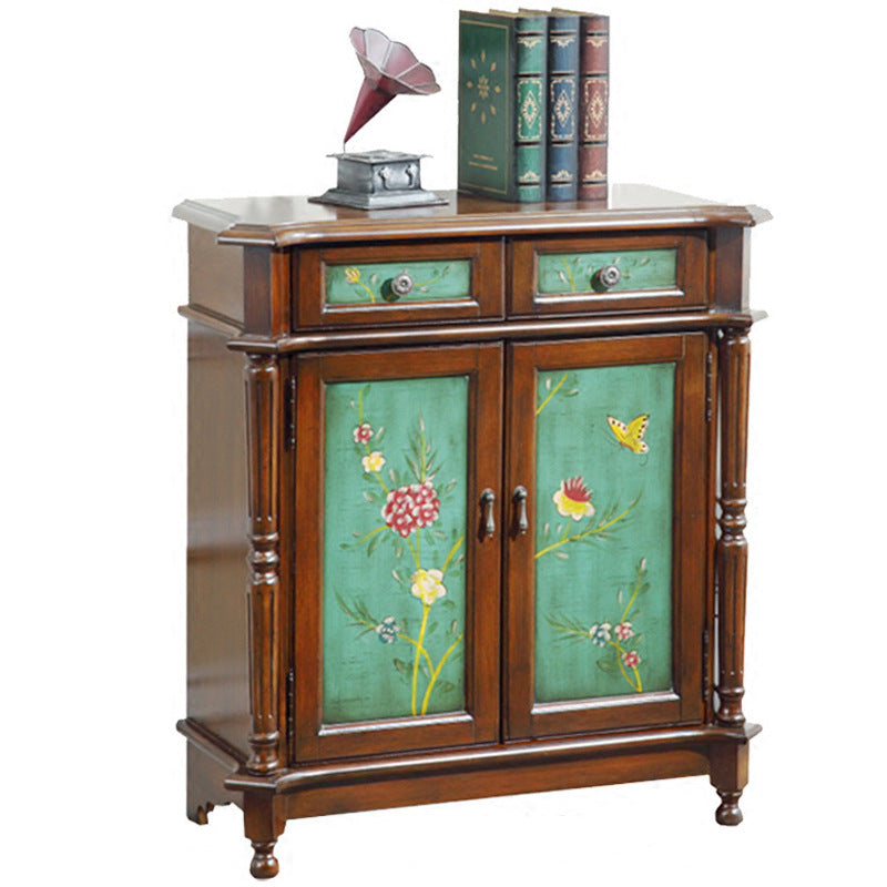 33.07" Tall Wood 2 - Drawer Cabinet 2 Door Accent Cabinet - Wood Clearhalo 'Cabinets & Chests' 'cabinets_chests' 'furn' 'furn_cabinets_chests' 'Furniture' 'Living Room Furniture' 6433877