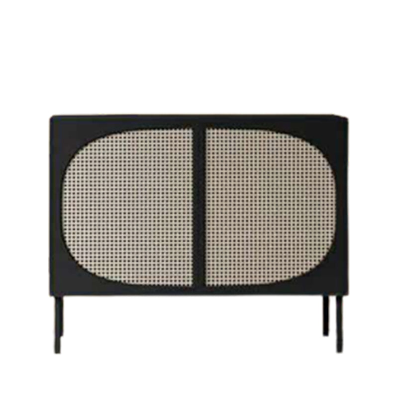 2-Door Wood Cabinet 35.43" Modern Rectangular Accent Cabinet Black Clearhalo 'Cabinets & Chests' 'cabinets_chests' 'furn' 'furn_cabinets_chests' 'Furniture' 'Living Room Furniture' 6433886