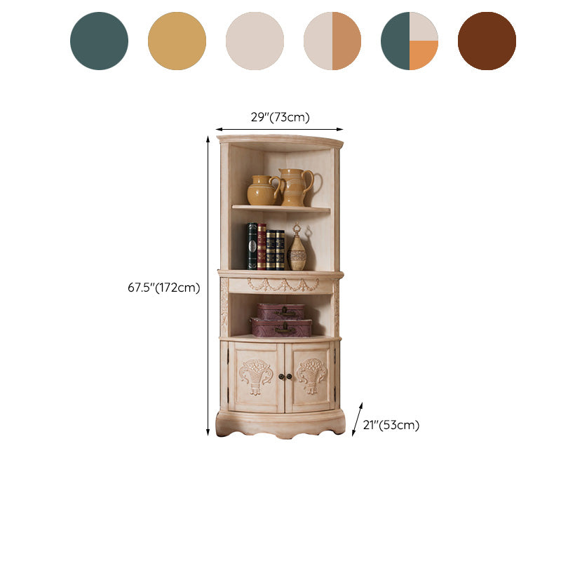 Triangular Wood Accent Cabinet Industrial 2 - Door Accent Cabinet Clearhalo 'Cabinets & Chests' 'cabinets_chests' 'furn' 'furn_cabinets_chests' 'Furniture' 'Living Room Furniture' 6433910