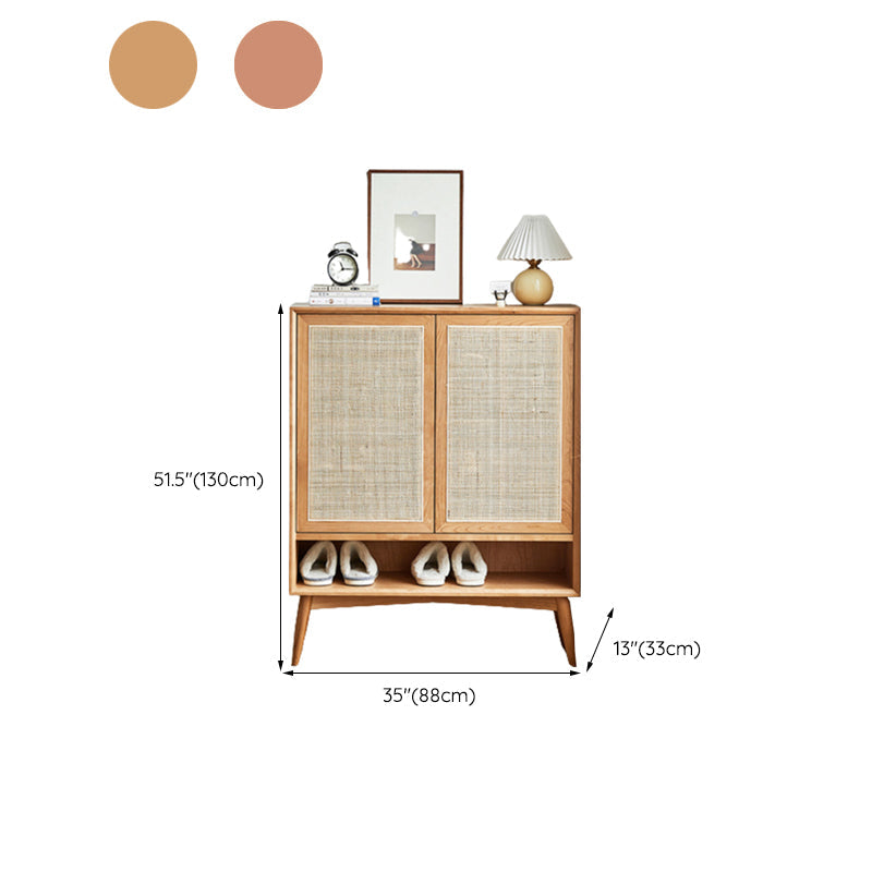 Contemporary Cabinet Rectangle Pine 2 Doors Pendant Pulls Accent Cabinet Clearhalo 'Cabinets & Chests' 'cabinets_chests' 'furn' 'furn_cabinets_chests' 'Furniture' 'Living Room Furniture' 6433925