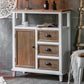 Rectangular Wood Cabinet Industrial Accent Chest in Distressed White Clearhalo 'Cabinets & Chests' 'cabinets_chests' 'furn' 'furn_cabinets_chests' 'Furniture' 'Living Room Furniture' 6433927