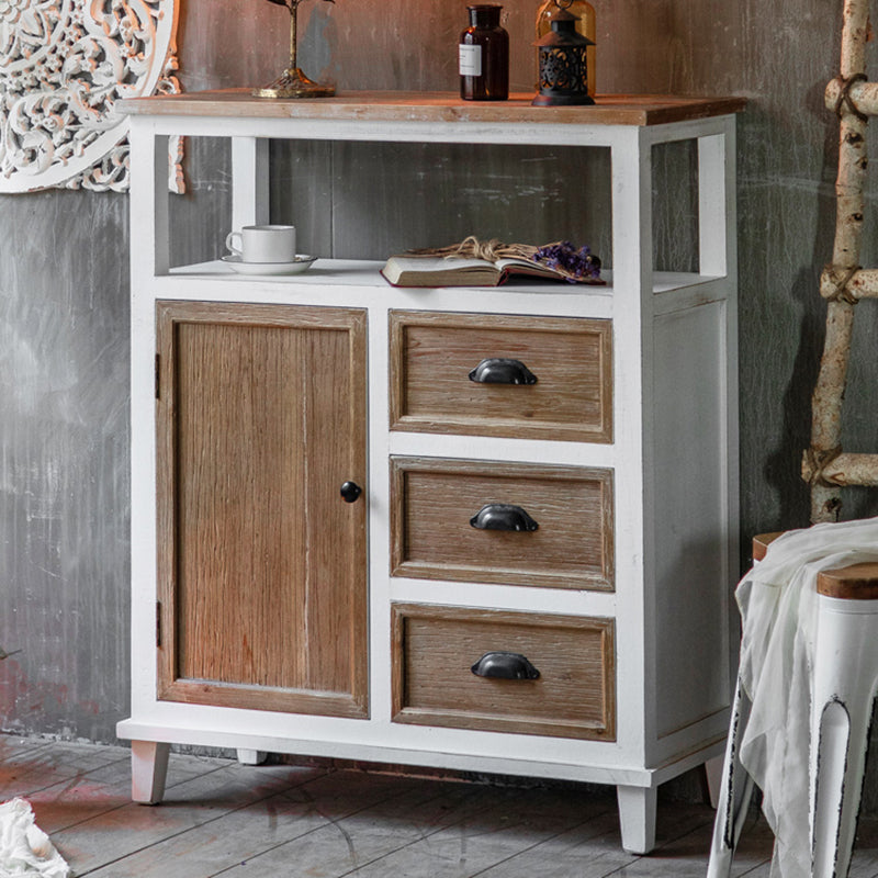 Rectangular Wood Cabinet Industrial Accent Chest in Distressed White Clearhalo 'Cabinets & Chests' 'cabinets_chests' 'furn' 'furn_cabinets_chests' 'Furniture' 'Living Room Furniture' 6433927
