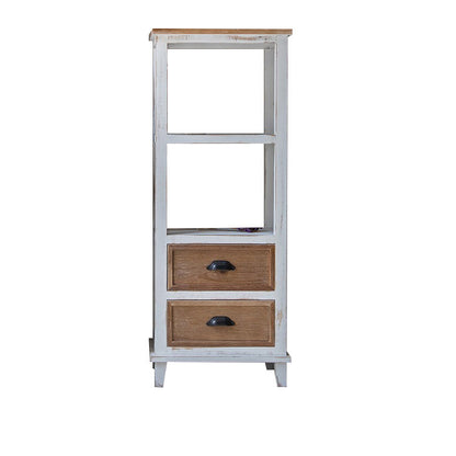 Rectangular Wood Cabinet Industrial Accent Chest in Distressed White 19"L x 14"W x 37"H Clearhalo 'Cabinets & Chests' 'cabinets_chests' 'furn' 'furn_cabinets_chests' 'Furniture' 'Living Room Furniture' 6433928