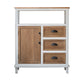 Rectangular Wood Cabinet Industrial Accent Chest in Distressed White 31"L x 14"W x 37"H Clearhalo 'Cabinets & Chests' 'cabinets_chests' 'furn' 'furn_cabinets_chests' 'Furniture' 'Living Room Furniture' 6433933