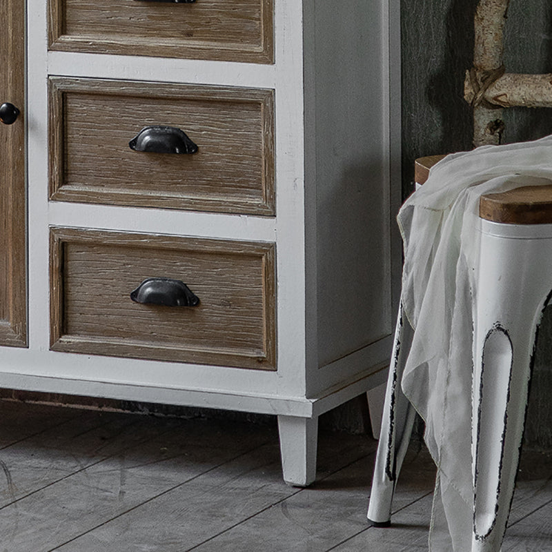 Rectangular Wood Cabinet Industrial Accent Chest in Distressed White Clearhalo 'Cabinets & Chests' 'cabinets_chests' 'furn' 'furn_cabinets_chests' 'Furniture' 'Living Room Furniture' 6433939