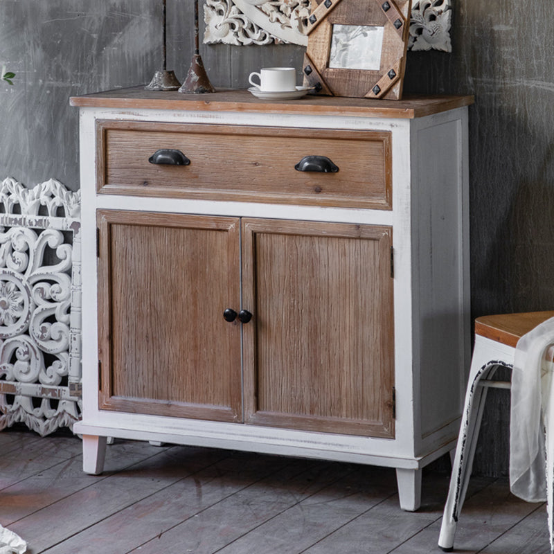 Rectangular Wood Cabinet Industrial Accent Chest in Distressed White Clearhalo 'Cabinets & Chests' 'cabinets_chests' 'furn' 'furn_cabinets_chests' 'Furniture' 'Living Room Furniture' 6433941