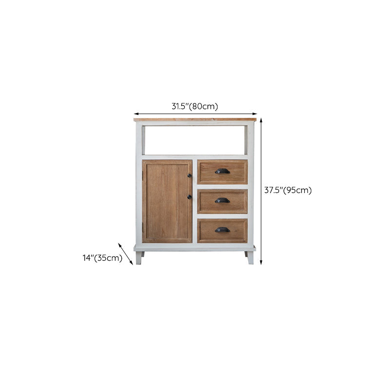 Rectangular Wood Cabinet Industrial Accent Chest in Distressed White Clearhalo 'Cabinets & Chests' 'cabinets_chests' 'furn' 'furn_cabinets_chests' 'Furniture' 'Living Room Furniture' 6433942