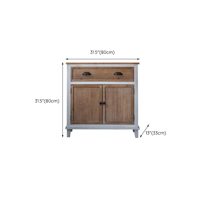 Rectangular Wood Cabinet Industrial Accent Chest in Distressed White Clearhalo 'Cabinets & Chests' 'cabinets_chests' 'furn' 'furn_cabinets_chests' 'Furniture' 'Living Room Furniture' 6433944