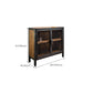 Industrial Cabinet Distressed Wood With Doors Bar Pulls Rectangle Accent Cabinet Clearhalo 'Cabinets & Chests' 'cabinets_chests' 'furn' 'furn_cabinets_chests' 'Furniture' 'Living Room Furniture' 6434038