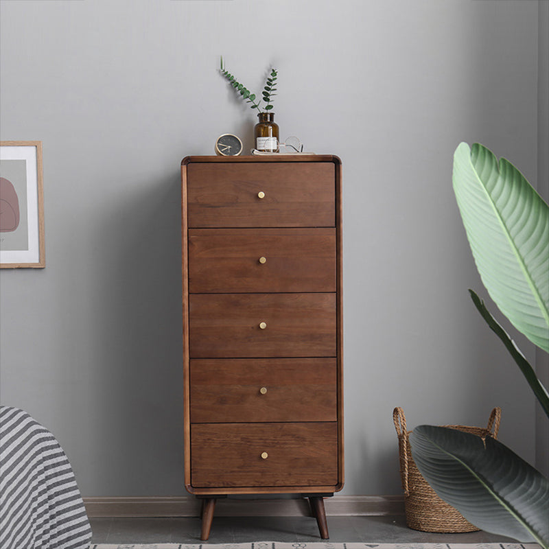 Mid-Century Modern Chest Pine Wood Drawer Knobs Rectangle Accent Chest Clearhalo 'Cabinets & Chests' 'cabinets_chests' 'furn' 'furn_cabinets_chests' 'Furniture' 'Living Room Furniture' 6434084