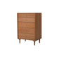 Contemporary Chest 5 - Drawer Solid Wood Knobs Straight Legs Accent Chest Cherry Wood Clearhalo 'Cabinets & Chests' 'cabinets_chests' 'furn' 'furn_cabinets_chests' 'Furniture' 'Living Room Furniture' 6434098