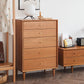 Contemporary Chest 5 - Drawer Solid Wood Knobs Straight Legs Accent Chest Clearhalo 'Cabinets & Chests' 'cabinets_chests' 'furn' 'furn_cabinets_chests' 'Furniture' 'Living Room Furniture' 6434100