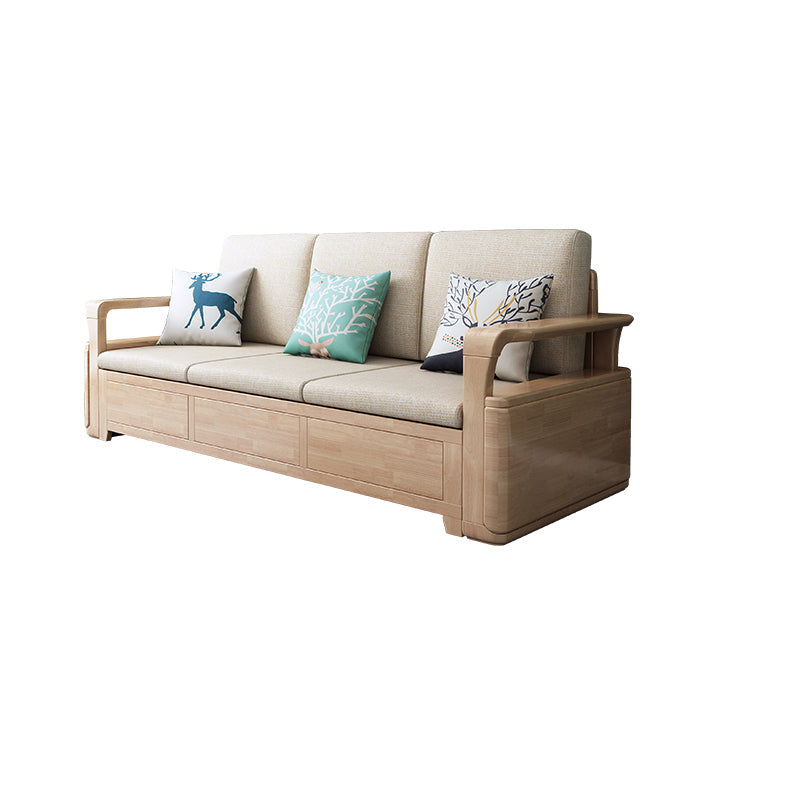 24 "H Scandinavo di divano sezionale in tessuto crema sezionale