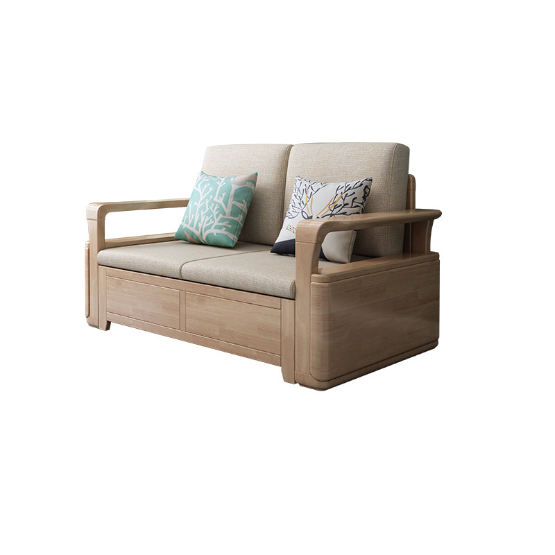 24 "H Scandinavo di divano sezionale in tessuto crema sezionale