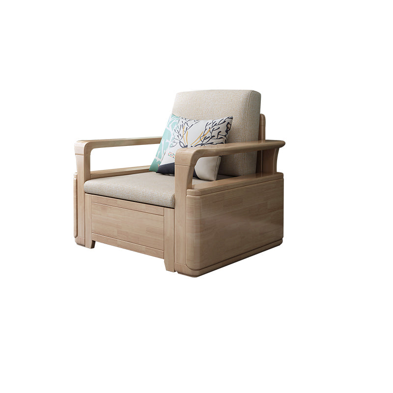 24 "H Scandinavo di divano sezionale in tessuto crema sezionale