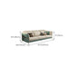 Glam Sectional Sofa White Pillowed Back Leather Cushions Sectional