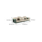 Glam Sectional Sofa White Pillowed Back Leather Cushions Sectional
