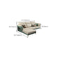 Glam Sectional Sofa White Pillowed Back Leather Cushions Sectional