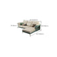Glam Sectional Sofa White Pillowed Back Leather Cushions Sectional