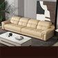 38 "H Hedendaagse sectionele sofa beige leer getuft sectional
