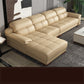 38 "H Hedendaagse sectionele sofa beige leer getuft sectional