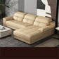 38 "H Hedendaagse sectionele sofa beige leer getuft sectional