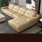 38 "H Hedendaagse sectionele sofa beige leer getuft sectional