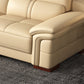 38 "H Hedendaagse sectionele sofa beige leer getuft sectional