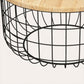 Scandinavian Natural Round Wood Coffee Table Frame Iron Cocktail Table Clearhalo 'Coffee & Accent Tables' 'Coffee Tables' 'coffee_tables' 'furn' 'furn_coffee_tables' 'Furniture' 'Living Room Furniture' 6434267