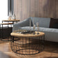 Scandinavian Natural Round Wood Coffee Table Frame Iron Cocktail Table Clearhalo 'Coffee & Accent Tables' 'Coffee Tables' 'coffee_tables' 'furn' 'furn_coffee_tables' 'Furniture' 'Living Room Furniture' 6434270