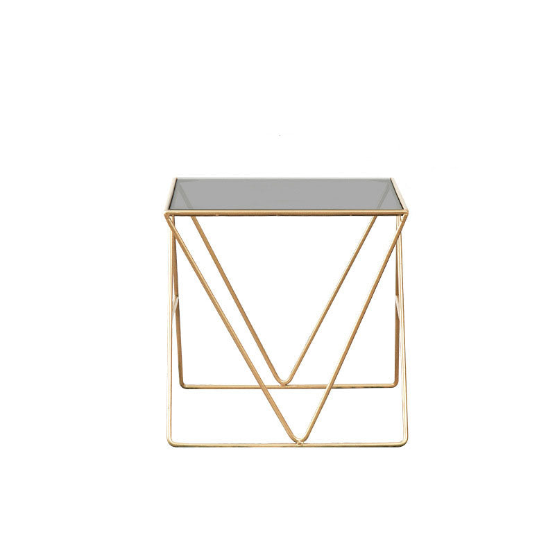 Table basse avec plateau en verre, moderne, Simple, rectangulaire, claire, avec cadre