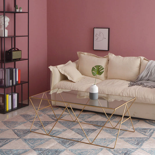 Tavolino in vetro in vetro moderno moderno semplice tavolo rettangolare rettangolare