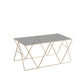 Table basse avec plateau en verre, moderne, Simple, rectangulaire, claire, avec cadre